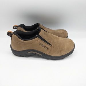 Merrell jungle moc nubuck brown shoes kids size 4.5
